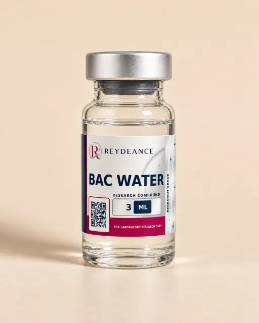 Bacteriostatic Water 3ml — labelled vial of solution, product photograph